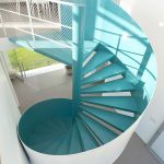 Escaleras modernas azules