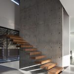 escalera de madera moderna